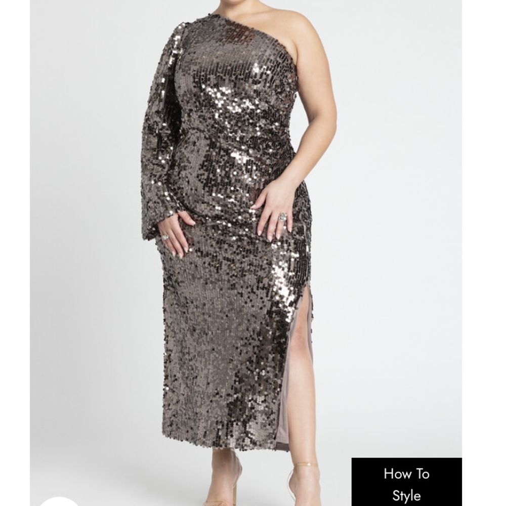 Eloquii sequined dress size 20 brown
